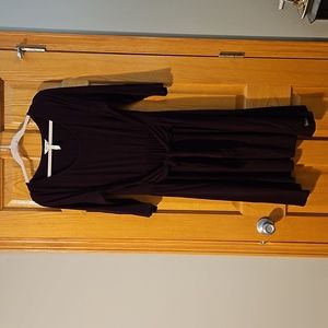 Matilda Jane Plum Knit Tie Waist Midi Dress